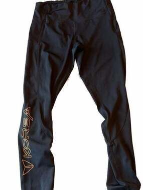 Korsa Women's Black Compression Performance Running Leggings